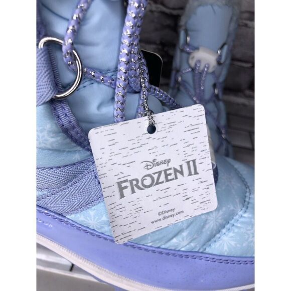 DISNEY X SOREL YOUTH WHITNEY FROZEN ELSA BOOTS FROSTED PURPLE SILVER Sz 5M US/37 - Picture 5 of 16